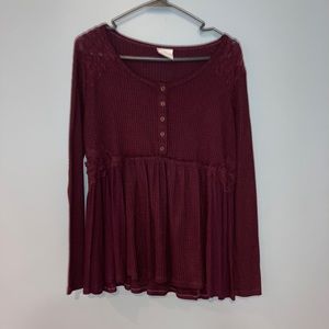 Burgundy shirt